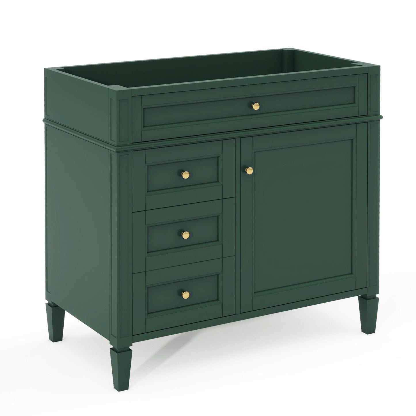 Bathroom Vanity With 2 Drawers And Tip-Out Drawer, Storage Cabinet