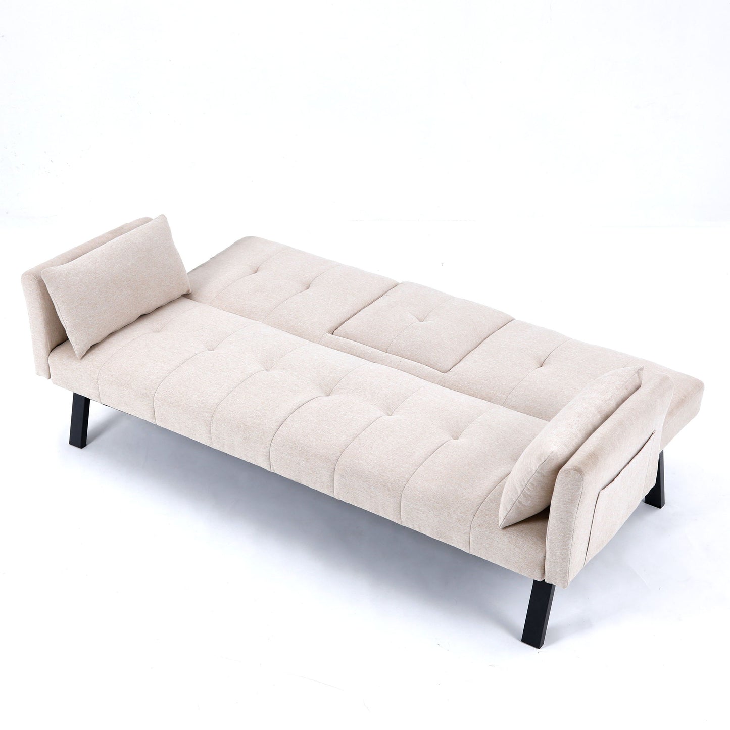 Sofa Bed With Foldable Design And Cup Holder