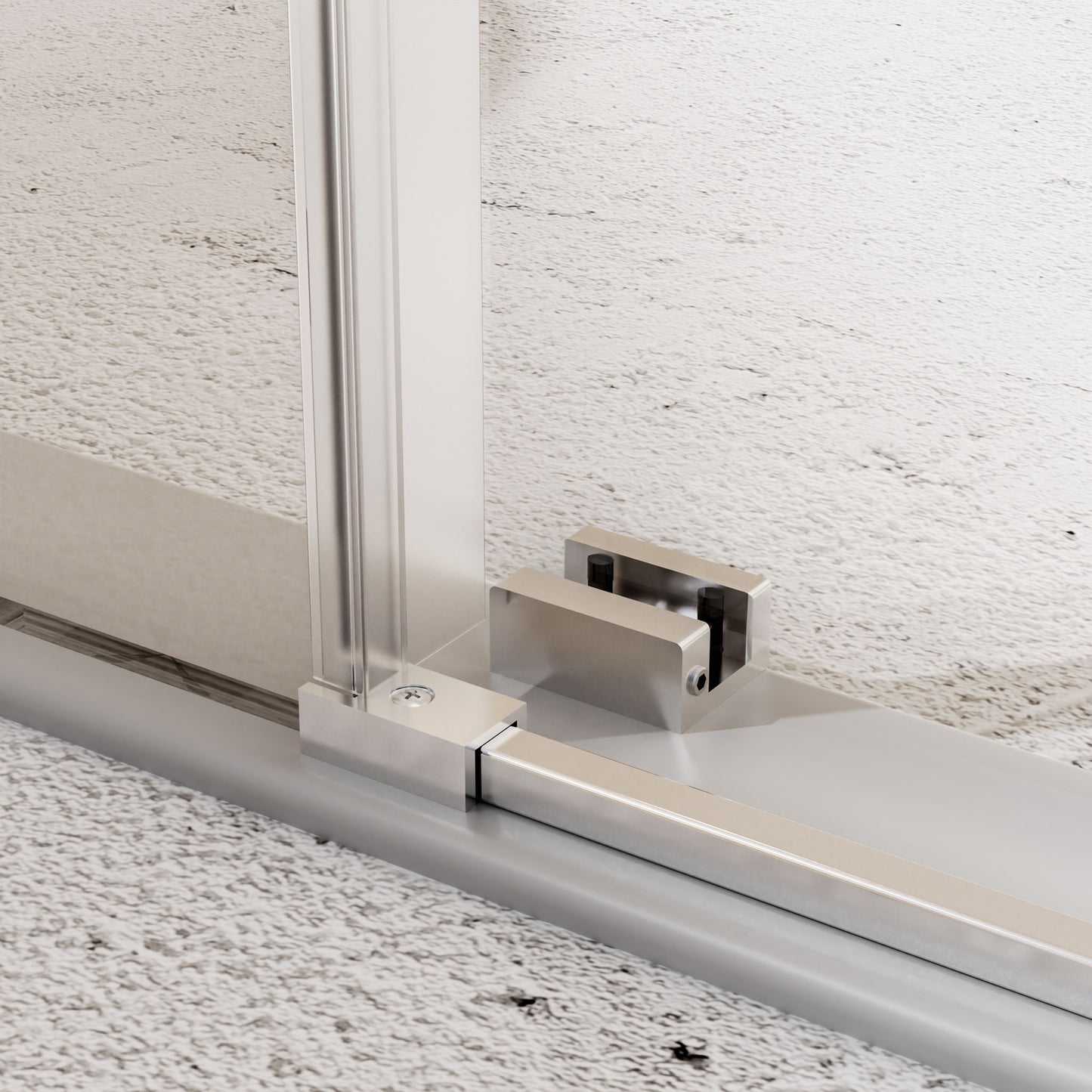 Frameless Single Sliding Soft Close Shower Doors, 5/16" Sgcc Tempered Glass
