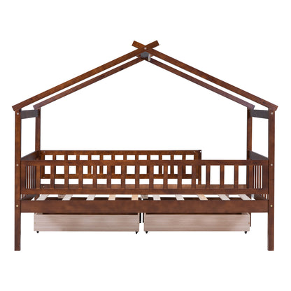 House Bed With 2 Drawers