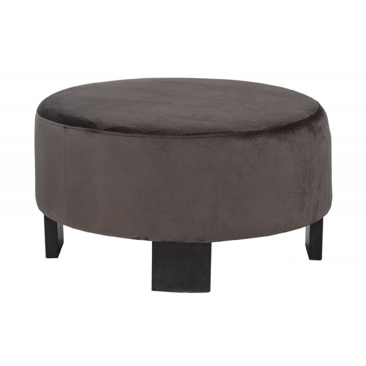Nesting Round Coffee Table With Ottoman (Set of 2) - Gold / Brown