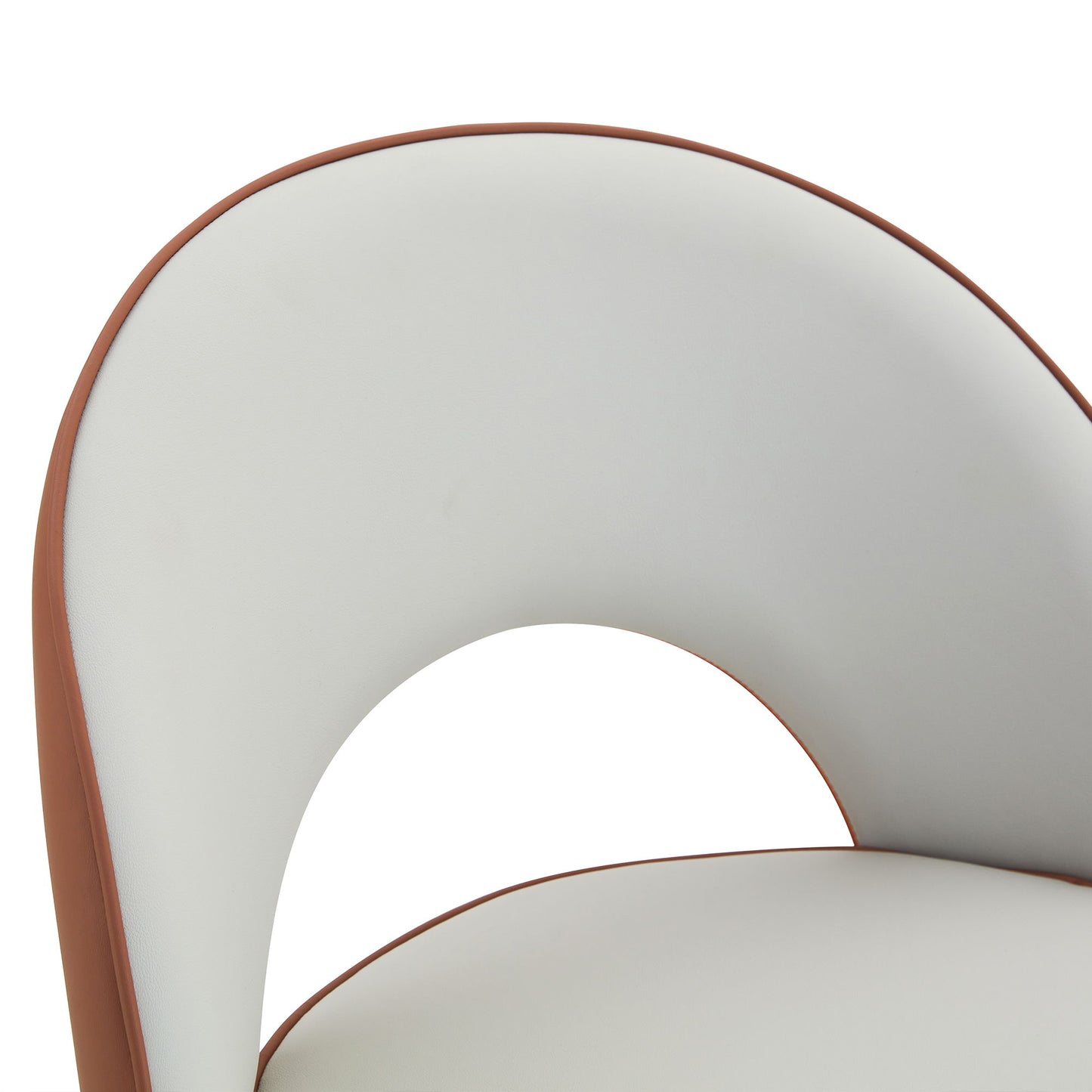 Upholstered Rotatable Bar Chair With Metal Legs For Dining Room