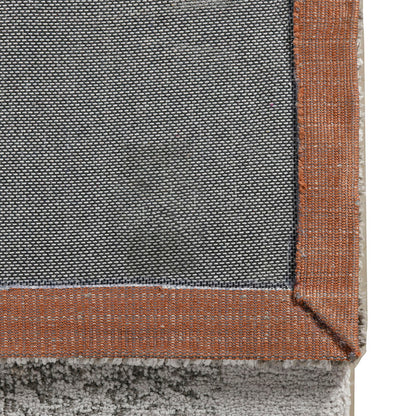 Quarry - 5' X 6.5' Abstract Area Rug - Gray / Orange