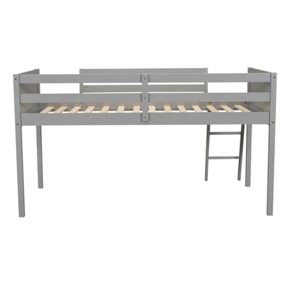 Low Loft Bed With Adjustable Ladder