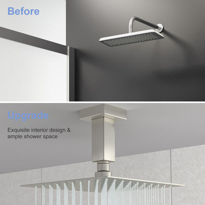 Ceiling Mounted Shower Arm With Flange Stainless Steel