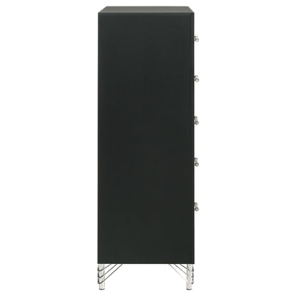 Malcolm - 5 Drawer Bedroom Chest - Black