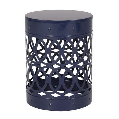 Outdoor Metal Large End Table, Modern Design