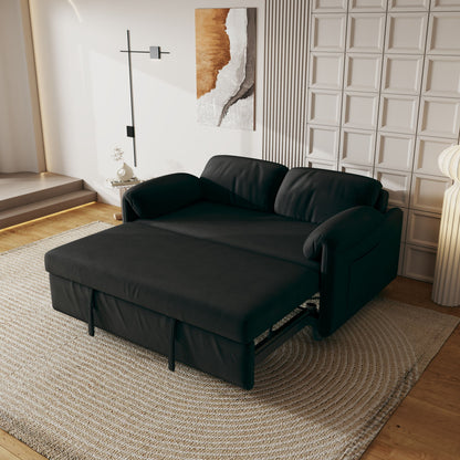 Sofa, Dual Purpose Lounge With Retractable Queen Size Bed