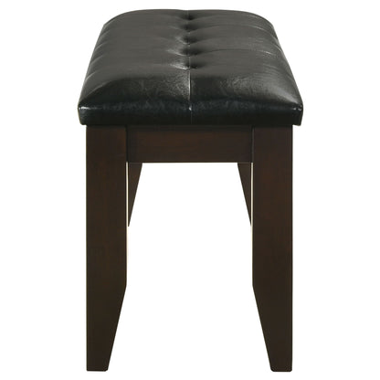 Tufted Upholstered Dining Bench - Brown