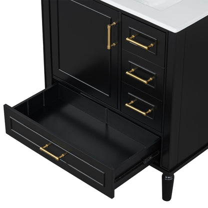 Traditional Bathroom Vanity Set With Soft Close Doors