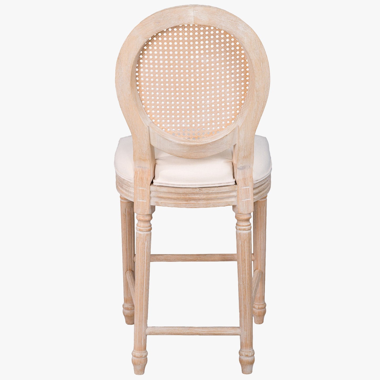 French Country Bar Chairs With Round Back (Set of 2)