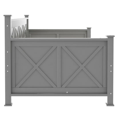 Modern Daybed With 2 Large Drawers, X Shaped Frame