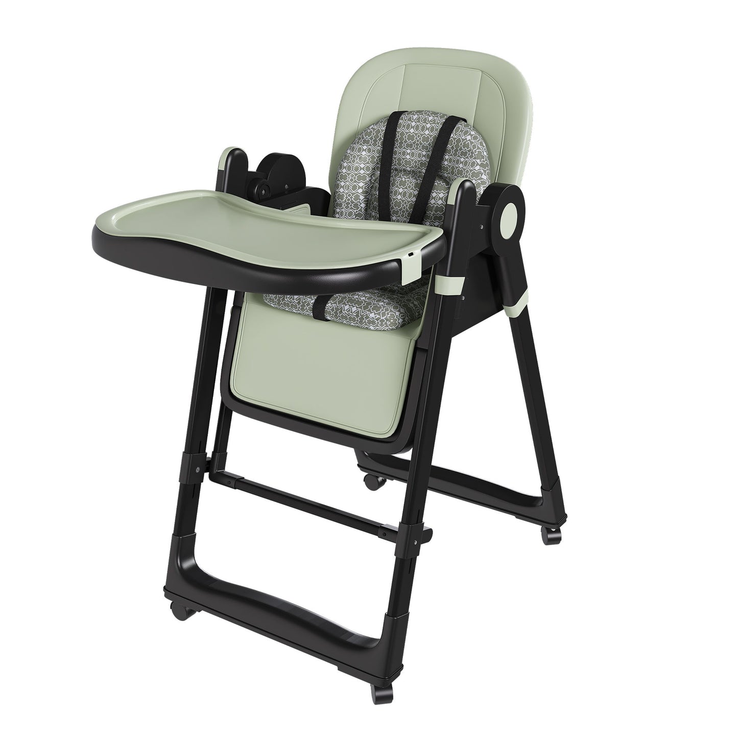 Convertible Baby High Chair To Rocker With 5 Point Harness