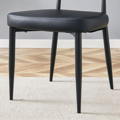 Minimalist Ergonomic Dining Chair With Curved Backres (Set of 4)