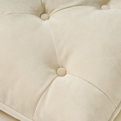Lofton - Pillow Top Ottoman With Button Tufting - Cream