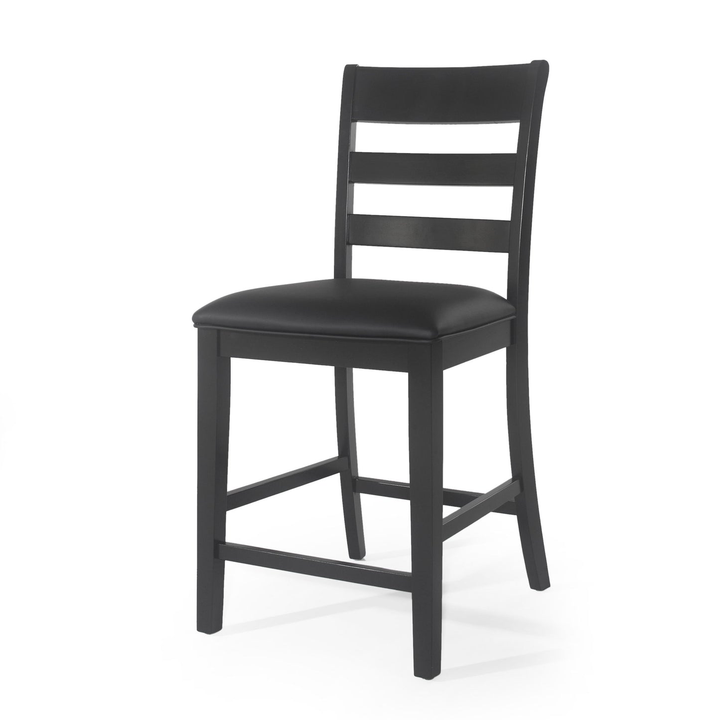 Farmhouse Upholstered Wood Counter Stools