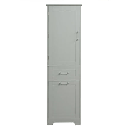 Tall Freestanding Bathroom Storage Cabinet With Adjustable Shelf And 2 Drawers