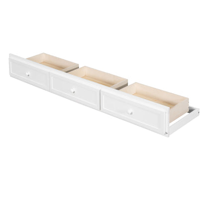 Bunk Bed With Drawers, Ladder And Storage Staircase