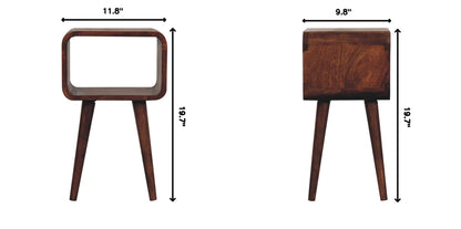 Minimalist Open Curved Nightstand