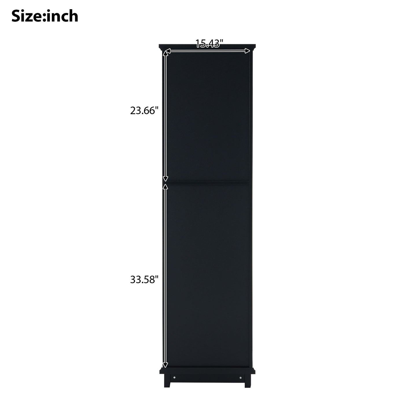 Tall Bathroom Storage Cabinet With Glass Doors, Free-Standing, Two Drawers, And Adjustable Shelves, Board, Painted Perfect For Displaying Your Favorite Items