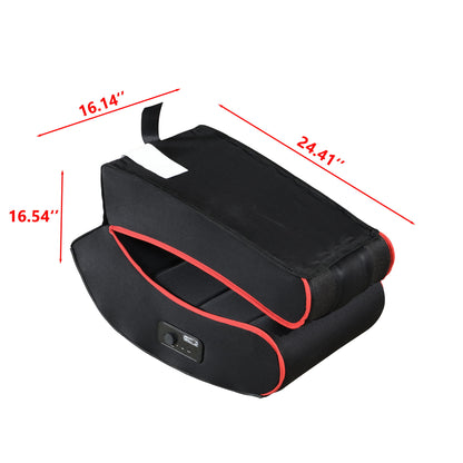 Foldable Gaming Chair With Onboard Speakers, Bluetooth Connection - Black / Red