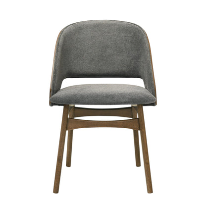 Delmon - Side Chair (Set of 2) - Gray / Walnut