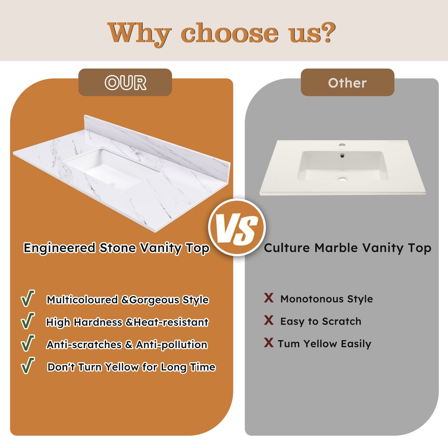 Bianco Carrara Venato Marble Vanity Top With Pre Drilled Faucet Hole And Undermount Sink