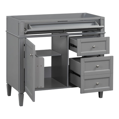 Bathroom Vanity With 2 Drawers And Tip-Out Drawer, Storage Cabinet