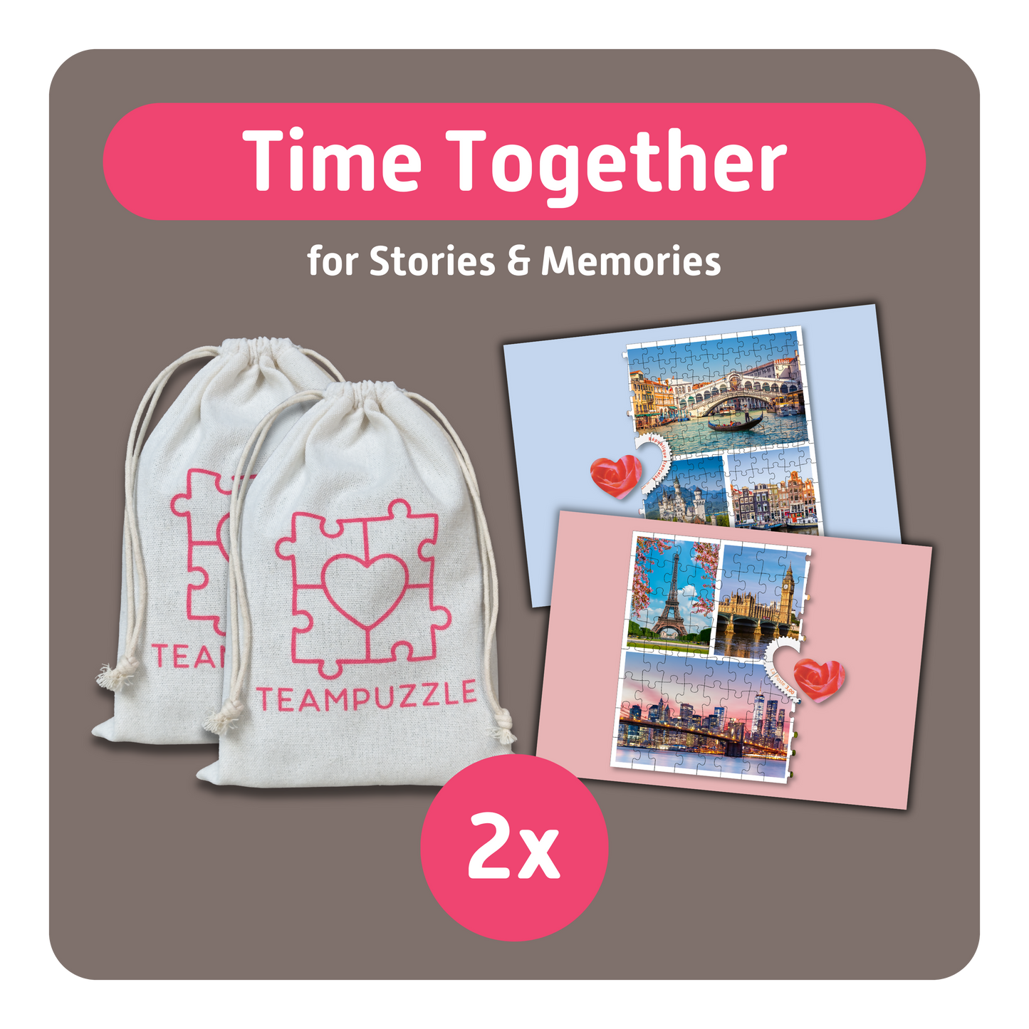 TEAMPUZZLE FOR SENIORS: Cities – 194-Piece Senior Jigsaw Puzzle – Large & Small Puzzle Pieces – Ages 12–99