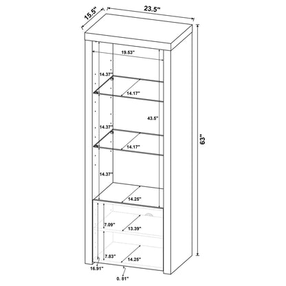 Lance - 3 Piece TV Entertainment Center With Shelves - Gloss White