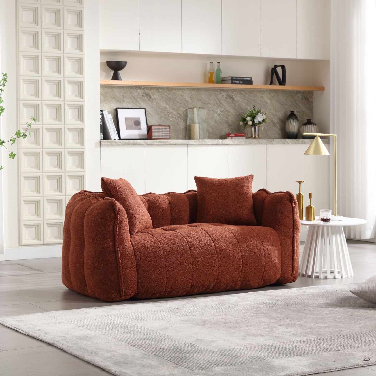Cozy Beanbag Chair With High Resilience Foam Core For 2