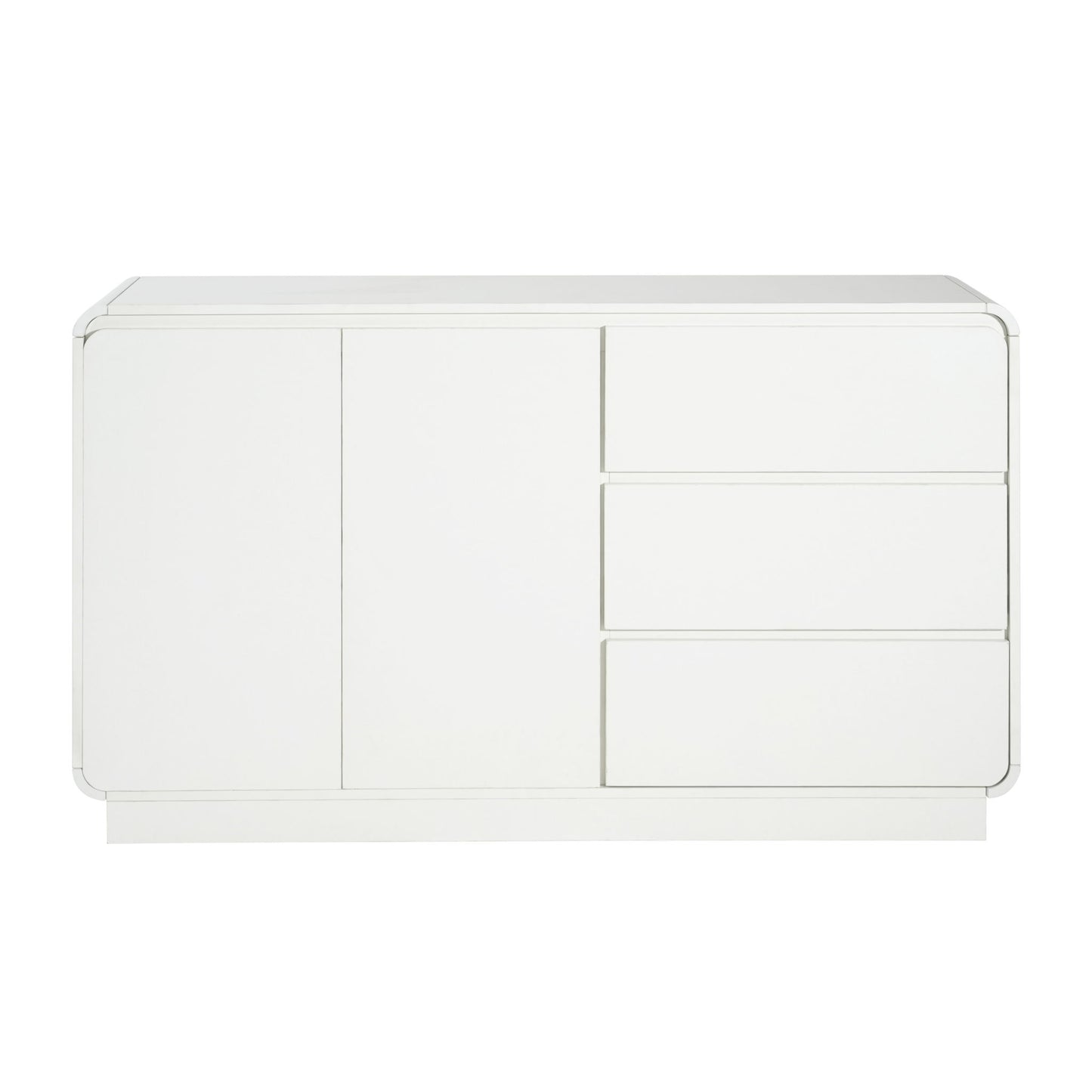 Sideboard, Wide Storage With 2 Doors And 3 Drawers