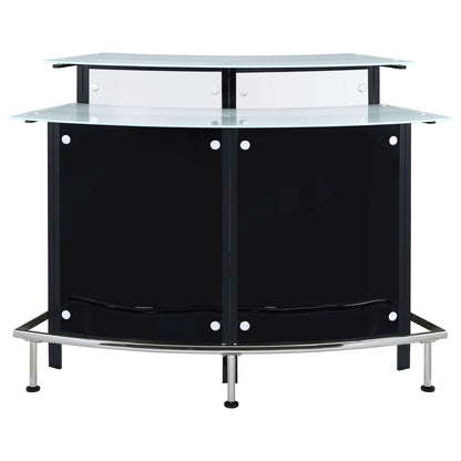 Keystone - Home Bar With Stemware & Wine Storage - Black