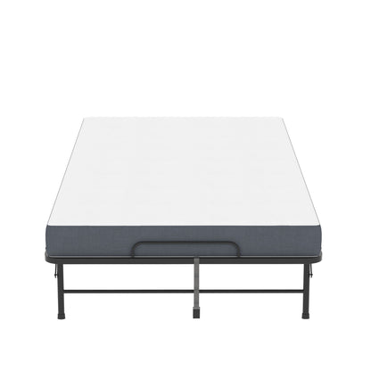 Twin Wide Folding Bed For Tall People, Extra Long & Wide Rollaway With Memory Foam, Heavy-Duty Capacity Guest, Spacious Portable Cot - Black