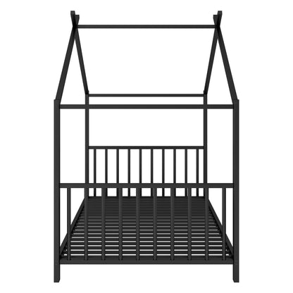 Metal House Platform Bed With Modern Design And Durable Frame