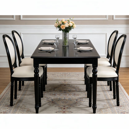 Upholstered & Round Back Dining Chairs (Set of 2)