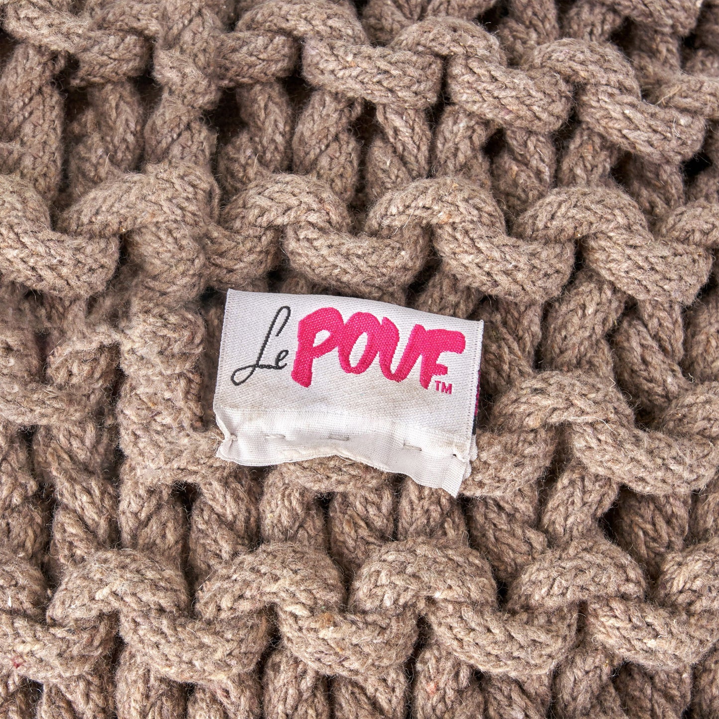 Moro - Knitted Round Pouf With Pumpkin Shape