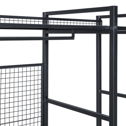 Open Style Wardrobe With Hanging Rails, Shelves And Drawers