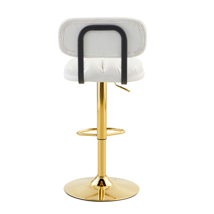 Adjustable Height Bar Stools & Footrest For Kitchen Island (Set of 2)