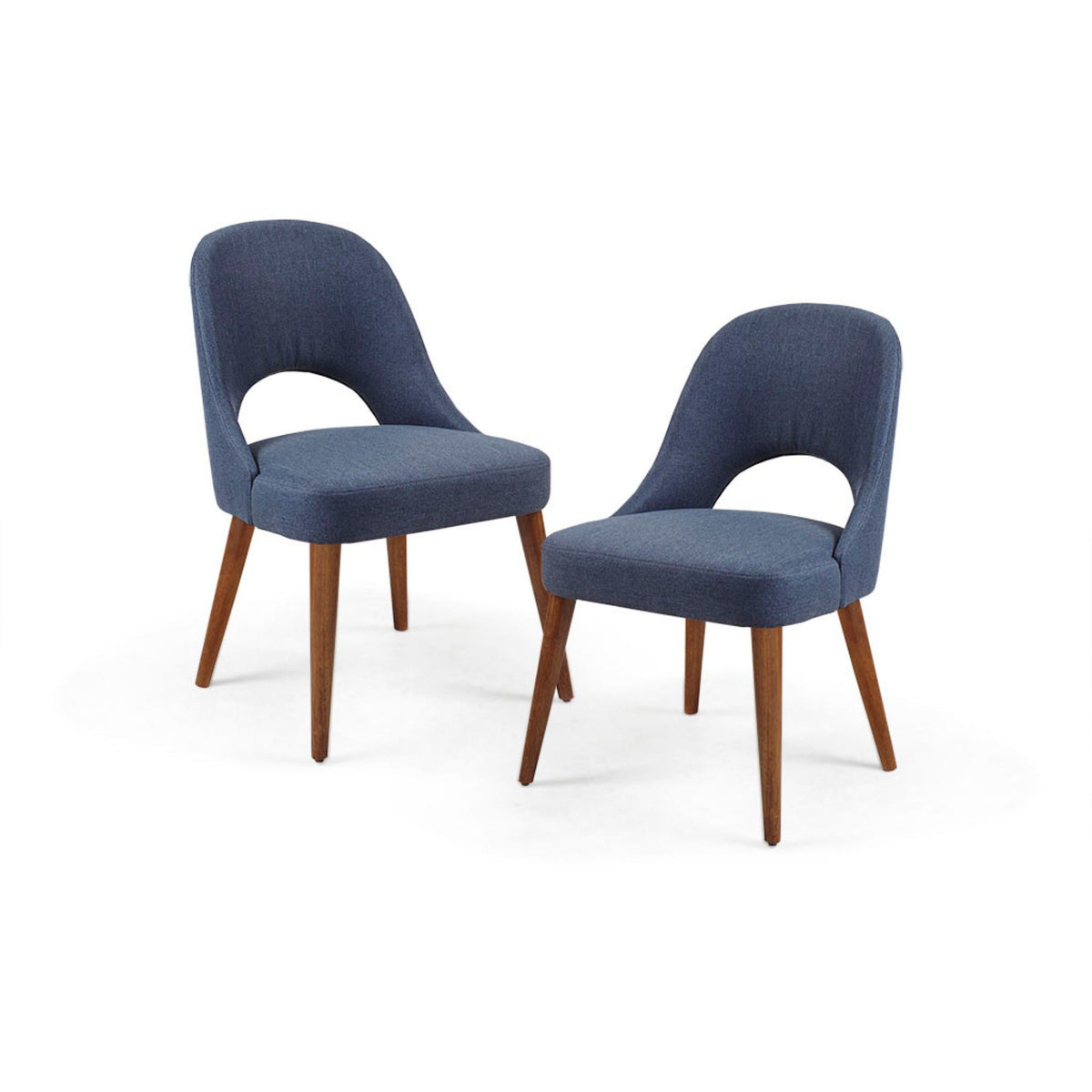 Dining Side Chair Upholstered Textured (Set of 2) - Navy