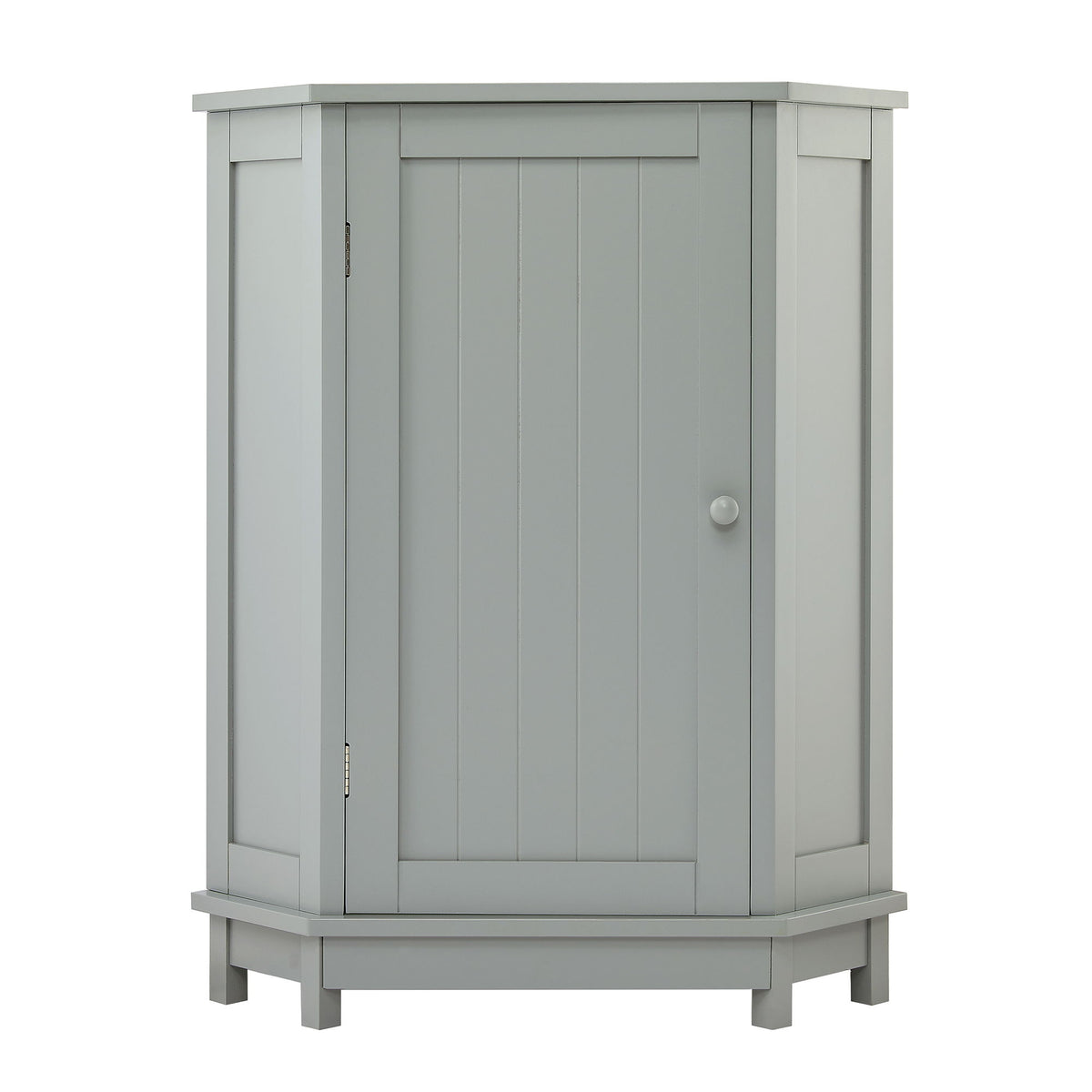 Triangle Corner Bathroom Cabinet With Adjustable Shelf, Storage Unit - Gray