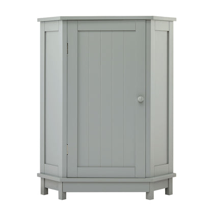 Bathroom Cabinet Triangle Corner Storage Cabinet With Adjustable Shelf Modern Style