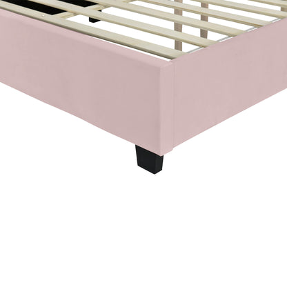 Upholstered Platform Bed With Big Headboard