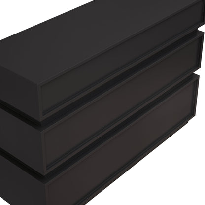 Minimalist Modern 6 Drawer Dresser, Handle Free Design With Wide Storage
