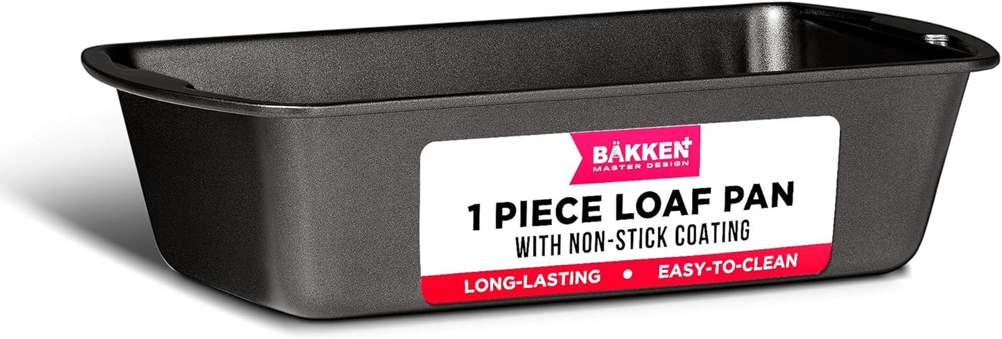Bakken- Swiss Loaf Pan Set 1-Piece - Deluxe Nonstick Carbon Steel Bakeware for Perfect Bread and Cakes – Dishwasher Safe, Premium Pans for Home Baking
