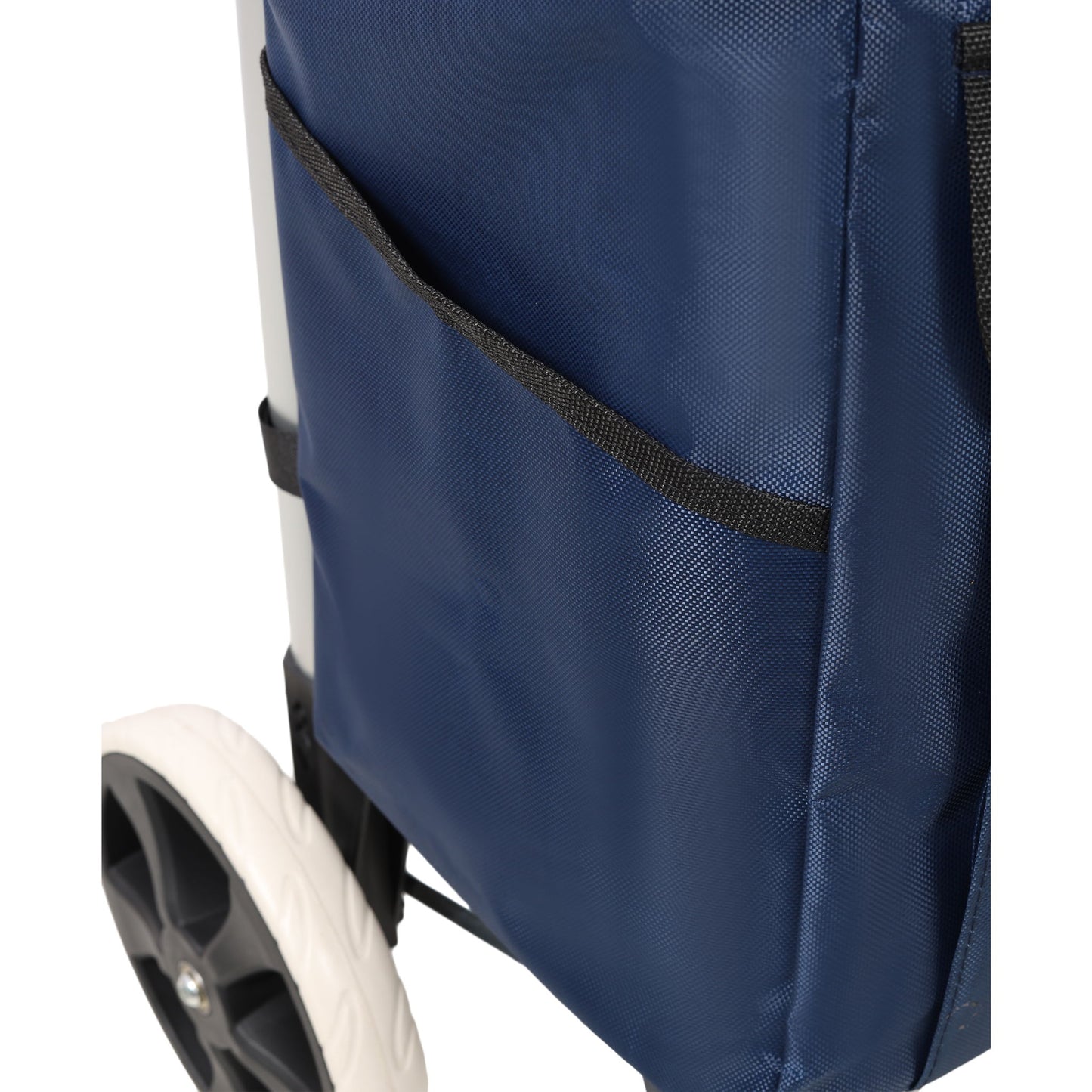 Foldable Shopping Trolley With Wheels And Waterproof Bag - Blue