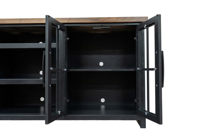 TV Stand Console For TVs Up To 100" - Black / Whiskey