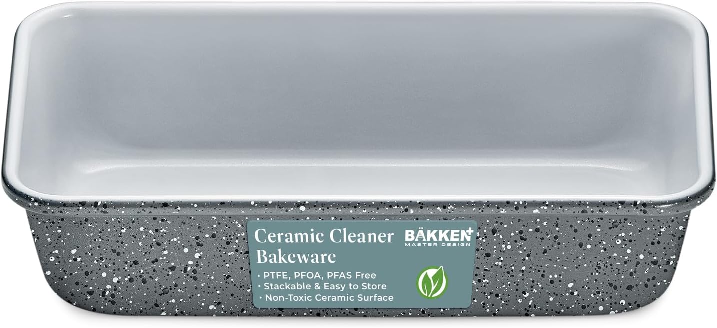 Premium Loaf Pan – Aluminized Steel, Ceramic Non-stick Coating, Pfoa Pfas Free, Even Heat, Non-toxic, 9x4.7x2.3”, Stylish Colors, Healthy Baking, Ideal Size, Durable Bakeware
