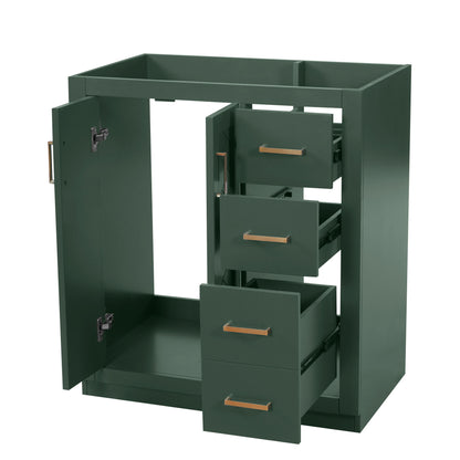 Retro Style Bathroom Vanity With 3 Drawers & Soft-Closing Doors