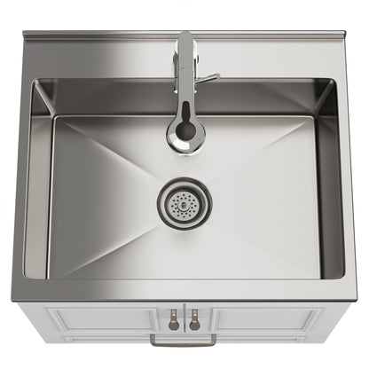 Cardinal - Laundry Cabinet With Faucet And Sink - White